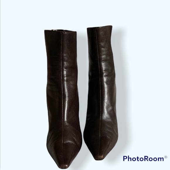 Jimmy Choo Shoes - ❌SOLD❌ JIMMY CHOO Brown Leather Mid Calf Booties in GUC Size 40 1/2 (10)